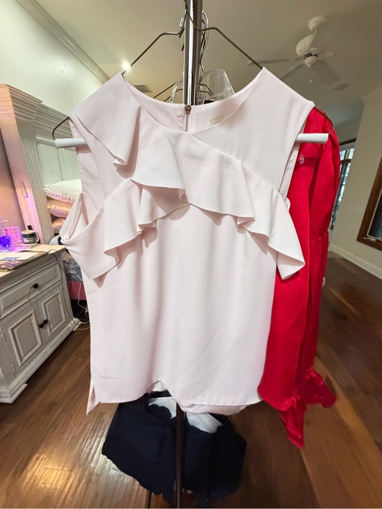 Ted Baker Tops - Ted Baker Pale Pink Ruffle-Trim Camisole